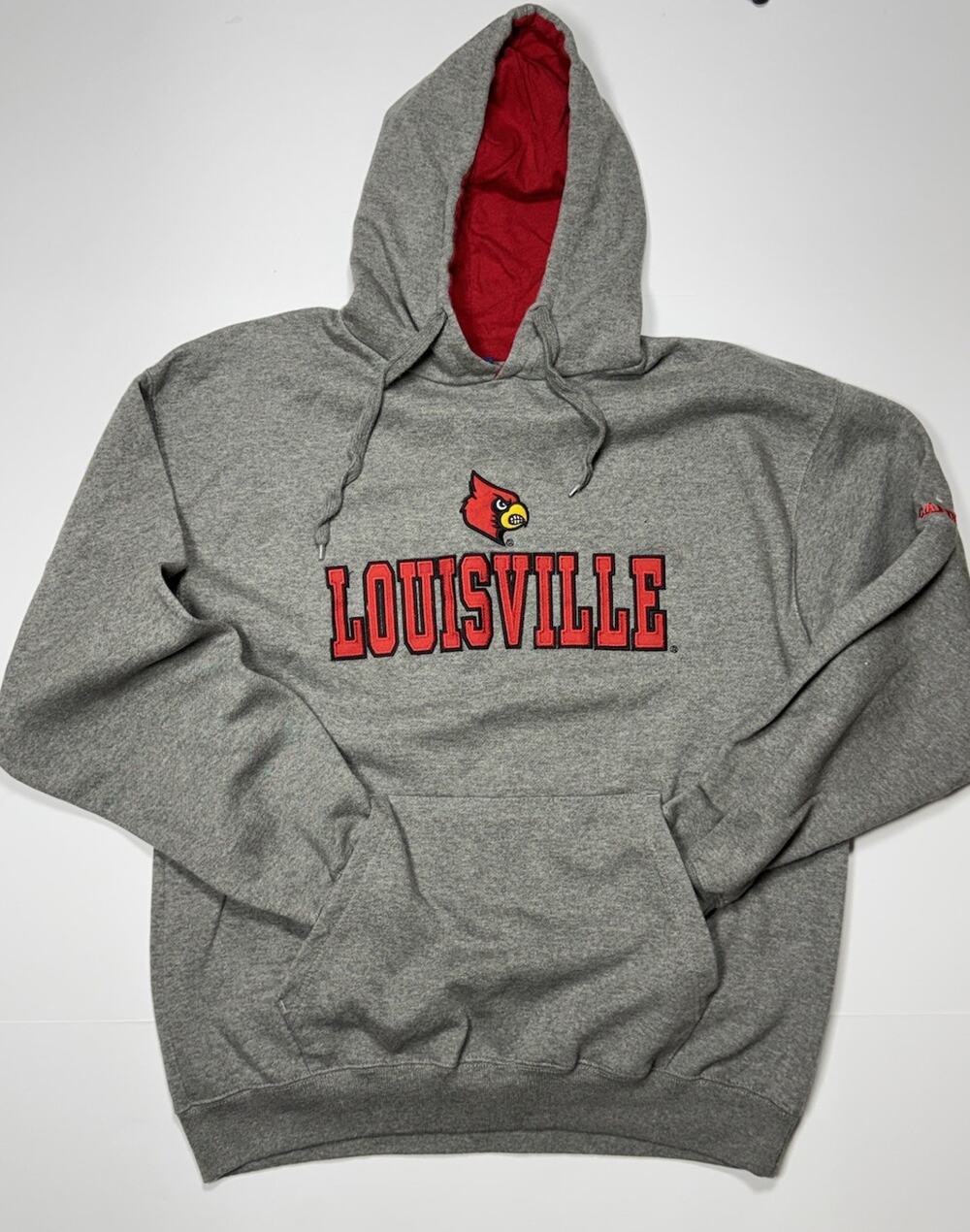 OVB Old Varsity Brand Louisville Cardinals Gray Pullover Hoodie Sweatshirt XL